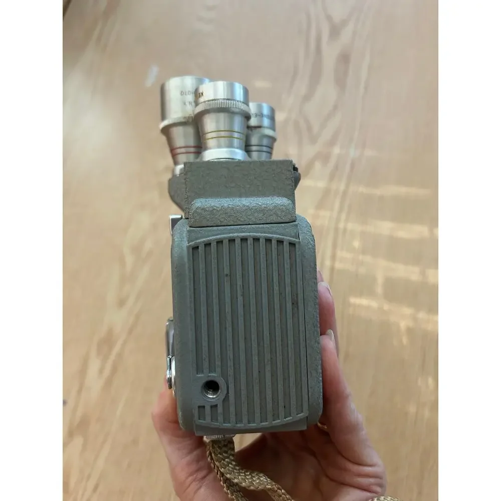 Vintage 1950's Keystone K-4C Electric Eye 8MM Movie Camera Wide Angle 3 Lens